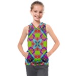Farbenpracht Kaleidoscope Pattern Kids  Sleeveless Hoodie