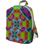 Farbenpracht Kaleidoscope Pattern Zip Up Backpack