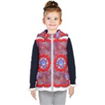 Tile Pattern Background Image Kids  Hooded Puffer Vest