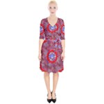 Tile Pattern Background Image Wrap Up Cocktail Dress