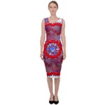 Tile Pattern Background Image Sleeveless Pencil Dress