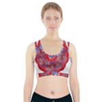 Tile Pattern Background Image Sports Bra With Pocket