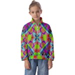 Farbenpracht Kaleidoscope Pattern Kids  Half Zip Hoodie