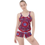 Tile Pattern Background Image Boyleg Tankini Set 