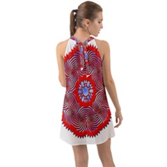 Halter Tie Back Chiffon Dress 