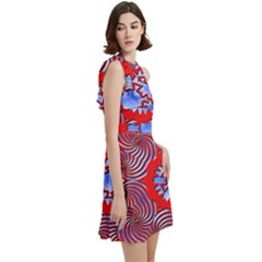 Cocktail Party Halter Sleeveless Dress With Pockets 