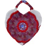 Tile Pattern Background Image Giant Heart Shaped Tote