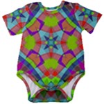 Farbenpracht Kaleidoscope Pattern Baby Short Sleeve Bodysuit