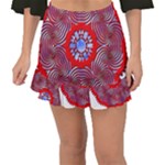 Tile Pattern Background Image Fishtail Mini Chiffon Skirt