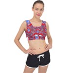 Tile Pattern Background Image V-Back Sports Bra