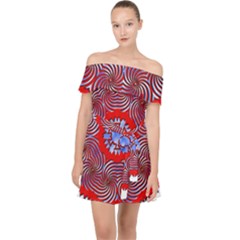 Off Shoulder Chiffon Dress 