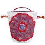 Tile Pattern Background Image Drawstring Bucket Bag