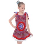 Tile Pattern Background Image Kids  Tie Up Tunic Dress
