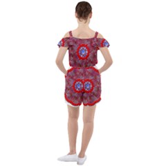Ruffle Cut Out Chiffon Playsuit 