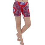 Tile Pattern Background Image Lightweight Velour Yoga Shorts