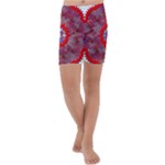 Tile Pattern Background Image Kids  Lightweight Velour Capri Yoga Leggings