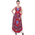 Tile Pattern Background Image Empire Waist Velour Maxi Dress