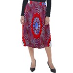 Tile Pattern Background Image Classic Velour Midi Skirt 