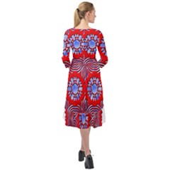 Ruffle End Midi Chiffon Dress 