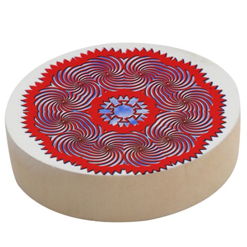 Tile Pattern Background Image Wooden Bottle Opener (Round) from ArtsNow.com