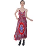 Tile Pattern Background Image Tie Back Maxi Dress