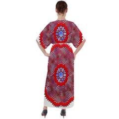 V-Neck Boho Style Maxi Dress 