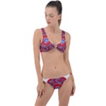 Tile Pattern Background Image Ring Detail Crop Bikini Set