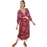 Tile Pattern Background Image Grecian Style  Maxi Dress