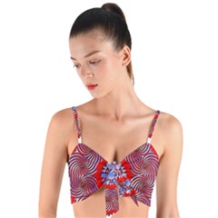 Woven Tie Front Bralet 