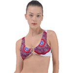 Tile Pattern Background Image Ring Detail Bikini Top