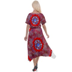 Cross Front Sharkbite Hem Maxi Dress 