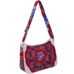 Tile Pattern Background Image Zip Up Shoulder Bag