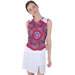 Tile Pattern Background Image Women s Sleeveless Sports Top