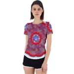 Tile Pattern Background Image Back Cut Out Sport T-Shirt