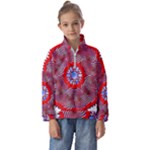 Tile Pattern Background Image Kids  Half Zip Hoodie