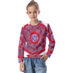 Tile Pattern Background Image Kids  Long Sleeve T-Shirt with Frill 