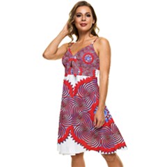 Sleeveless Tie Front Chiffon Dress 