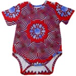 Tile Pattern Background Image Baby Short Sleeve Bodysuit