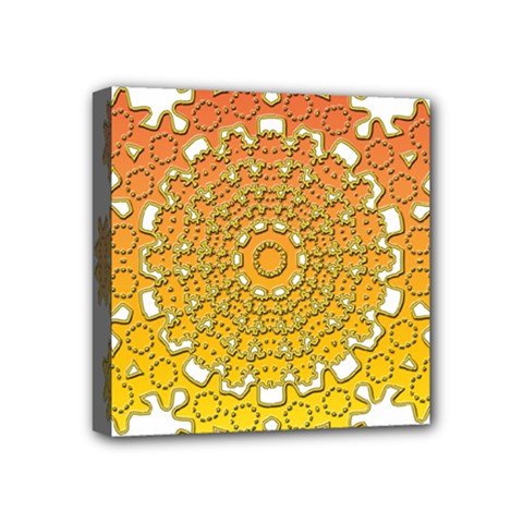 Mandala Background Image Ornament Mini Canvas 4  x 4  (Stretched) from ArtsNow.com