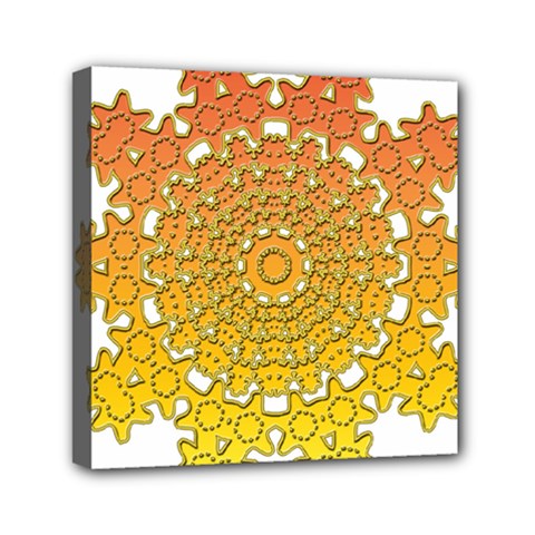 Mandala Background Image Ornament Mini Canvas 6  x 6  (Stretched) from ArtsNow.com