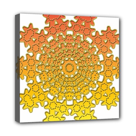 Mandala Background Image Ornament Mini Canvas 8  x 8  (Stretched) from ArtsNow.com