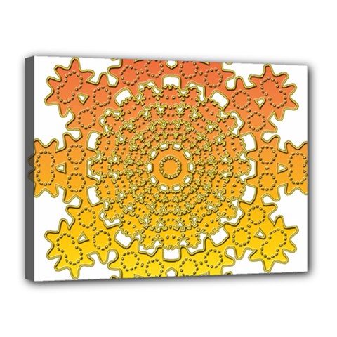 Mandala Background Image Ornament Canvas 16  x 12  (Stretched) from ArtsNow.com