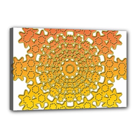 Mandala Background Image Ornament Canvas 18  x 12  (Stretched) from ArtsNow.com