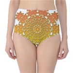Mandala Background Image Ornament Classic High-Waist Bikini Bottoms