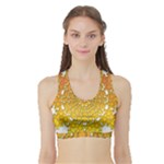 Mandala Background Image Ornament Sports Bra with Border