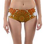 Mandala Background Image Ornament Reversible Mid-Waist Bikini Bottoms