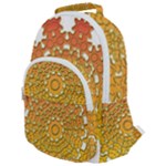 Mandala Background Image Ornament Rounded Multi Pocket Backpack