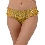 Mandala Background Image Ornament Frill Bikini Bottoms