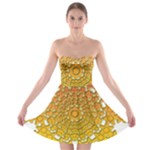Mandala Background Image Ornament Strapless Bra Top Dress