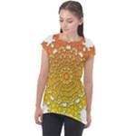 Mandala Background Image Ornament Cap Sleeve High Low Top